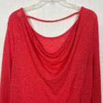 Divided Open Back Red Knit High-Low Sweater Size S Oversized Photo 6
