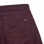 Rag and Bone Capri Jeans The Dre Aged Wine Burgundy Skinny Cropped SZ 26/24”inseam Purple Photo 3