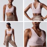 Alo Yoga Alo Togetherness Sports Bra Size XS Light Pink Ribbed Photo 1