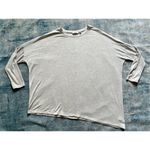 Athleta Heathered Gray Cloudlight Relaxed Asymmetrical Long Sleeve Top Large Photo 1