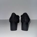 Vis Spiga Women’s Black Suede Block Heel Loafers Size 7 Chain Detail Slip On Photo 3