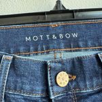 Mott And Bow Boyfriend Jeans Size 26x30 Solid Wash High Rise Comfort Stretch Blue Photo 2