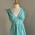 Skies Are Blue green striped maxi dress Photo 8