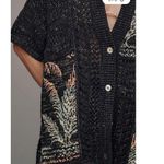 Pilcro Anthropologie Palm Tree Sweater Camp Shirt Cardigan Photo 2