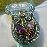 Heidi Daus Pastel Crystal Watch with Aqua Leather Strap Blue Photo 14