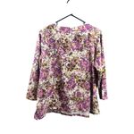Ruby Rd . Women's Tan & Purple Floral Top Photo 2