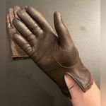 Vintage 1950s/1960s Brown Wool and Angora Lined Leather Gloves Photo 1