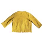 Chico's  Textured Swing Jacket Size Medium Mustard Office Professional Photo 2