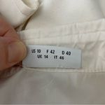 Akris Punto Off White Button Down Kent Collar Long Sleeve Blouse size 10 Photo 8