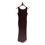 Eliza J  Wine Burgundy Ruffle Front Sleeveless Cocktail Gown Size 2 NWT Photo 2