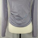 Halara Notched Ruched Thumb Hole Curved Hem Yoga Sports Top Photo 5