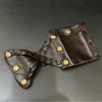 Vintage Handcrafted Brown Soft Leather Snap Button Wrist Wallet Photo 9