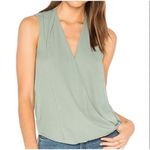 Three Eighty Two  Womens Rivea Monroe Surplice Sleeveless Top‎ Blue Large NWT Photo 0