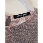 Cable & Gauge  lavender with Champagne Sequin Short Bell Sleeve Top S Lined NWOT Photo 2