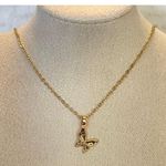 Dainty gold tone butterfly necklace Photo 0