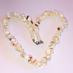 Off White Puka Shell Cut Shell Beaded Boho Retro Necklace Photo 3