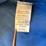 Terzo Millennio Blouse, Linen and Cotton, Short Sleeve,Size‎ Small. Blue Photo 6