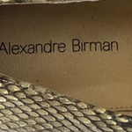 Alexandre Birman Snakeskin Animal Print Brown and Black Leather Loafers Size 6 Photo 3