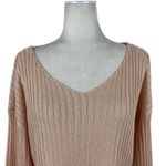 Urban Outfitters New  Distressed Crop Top Bell Sleeves relaxed boho Knit Sweater Photo 3