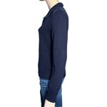 Ralph Lauren Lauren  Vintage Size L Navy Blue Cotton Knit Sweater Zip Up Cardigan Photo 4