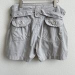 The North Face Womens Khaki Light Grey High Rise Belt Tie Outdoor Cargo Shorts Photo 4