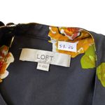 Loft  Gray Multicolor Floral Blouse Women Top Size XS | 57-26 Photo 2