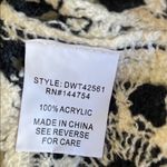 Davi & Dani  black and cream crochet knit sweater tank with flower details Photo 5