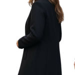 L.L. Bean Vintage Plus Size 20 black lambswool button down dress trench coat EUC Photo 1