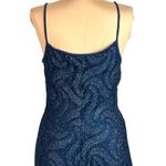 Whimsygoth Sparkly Slip Maxi Dress M Fringe Navy Blue Gothic Stretch Dramatic Size M Photo 7