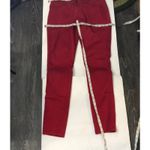 New York & Company Red Denim Low Waist Legging Jean 6 Cherry Girl Rainbow Preppy Photo 4