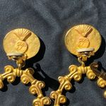 Karl Lagerfeld Vintage Gold Clip on Earrings Photo 8