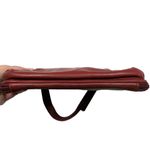 Vintage PERLINA Dark Red Leather Small Zip Top Handbag Purse Photo 6