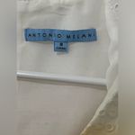 Antonio Melani Saranda Dress Size 8 Ivory Orange Sheath Peplum Pencil Dressy Photo 3