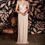 Tadashi Shoji . Neoma Metallic Pintuck Gown. Photo 1