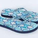 Vera Bradley Go Fish Blue Flip Flop Size 7-8 Photo 0