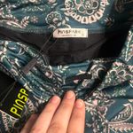 Pinspark Paisley Tennis Skirt Small Green Skort w/ Shorts Pockets Boho Gym Photo 3