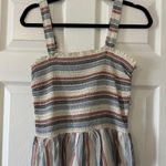 Gypsies & Moondust  Red White and Blue Peplum Smocked Tank Top Photo 0