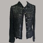 French Connection Vintage  Velvet Burnout Sheer Top Black Y2K Bella Hadid Photo 7