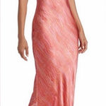 NWOT Saloni Mimi B Silk Satin Slip Orange MIDI Dress Size 2 Photo 0