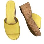 J. McLaughlin Yellow leather Cork Wedge sandals Photo 0