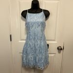 Lulus  Light Blue Fringe Mini Dress Photo 1