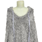 Free People Light As A Feather Hoodie Gray Eyelash Hoodie Sweater Size XS Photo 3