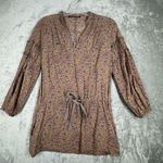 Comptoir Des Cotonniers Shirt Womens Medium 36 Brown Pink Floral Boho Cottage Photo 1