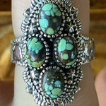 Matrix Turquoise Kokopelli Ring Size 8 Silver Photo 0