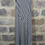 American Rag Cie Dress Woman's Medium Black White Striped Maxi Sleeveless Cruise Photo 0
