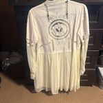 Free People  dress 12 nwot lined bottom circle skirt fitted top linen Photo 1