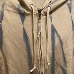Free People We The Free Off White & Blue Tie Dye Lace Cross Hoodie Size L New Photo 2