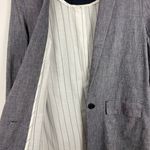 Anthropologie Cartonnier Forest Park Blazer Size XS Gray Linen Blend Photo 2