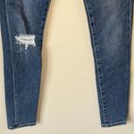 EXPRESS Medium Wash Distressed Super High Rise Skinny Jean Size 00R Photo 10