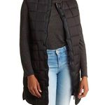 Rebecca Minkoff NWT Long Black Quilted Zip Front Puffer Vest Size Large Photo 0